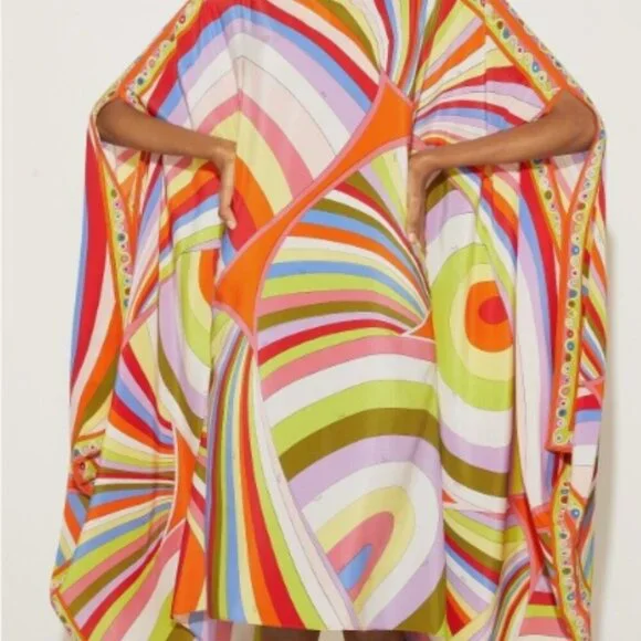 Korean BSY Handmade Multicolor Draped Wide-Width Women’s Kaftan (One Size) - Picture 12 of 12